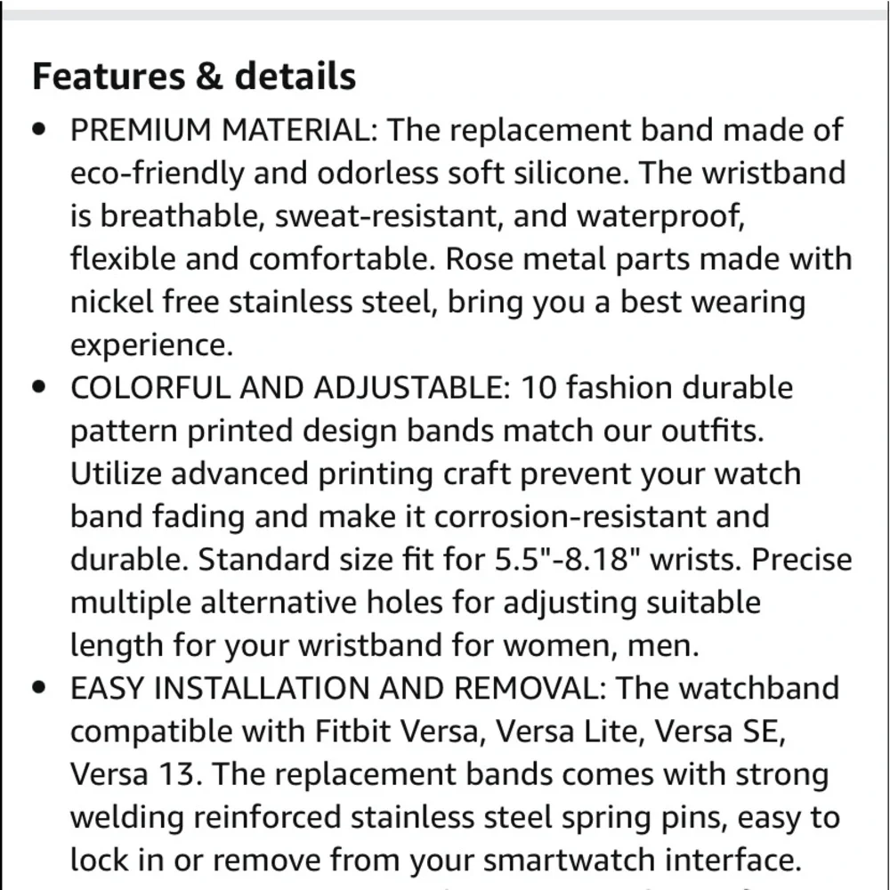 🆕Replacement Silicone Watch Band for FitBit Versa NWOT: Animal Print